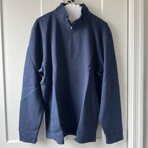 Vineyard Vines Men's Deep Blue Zip-Up Sweater Quarter Zip
